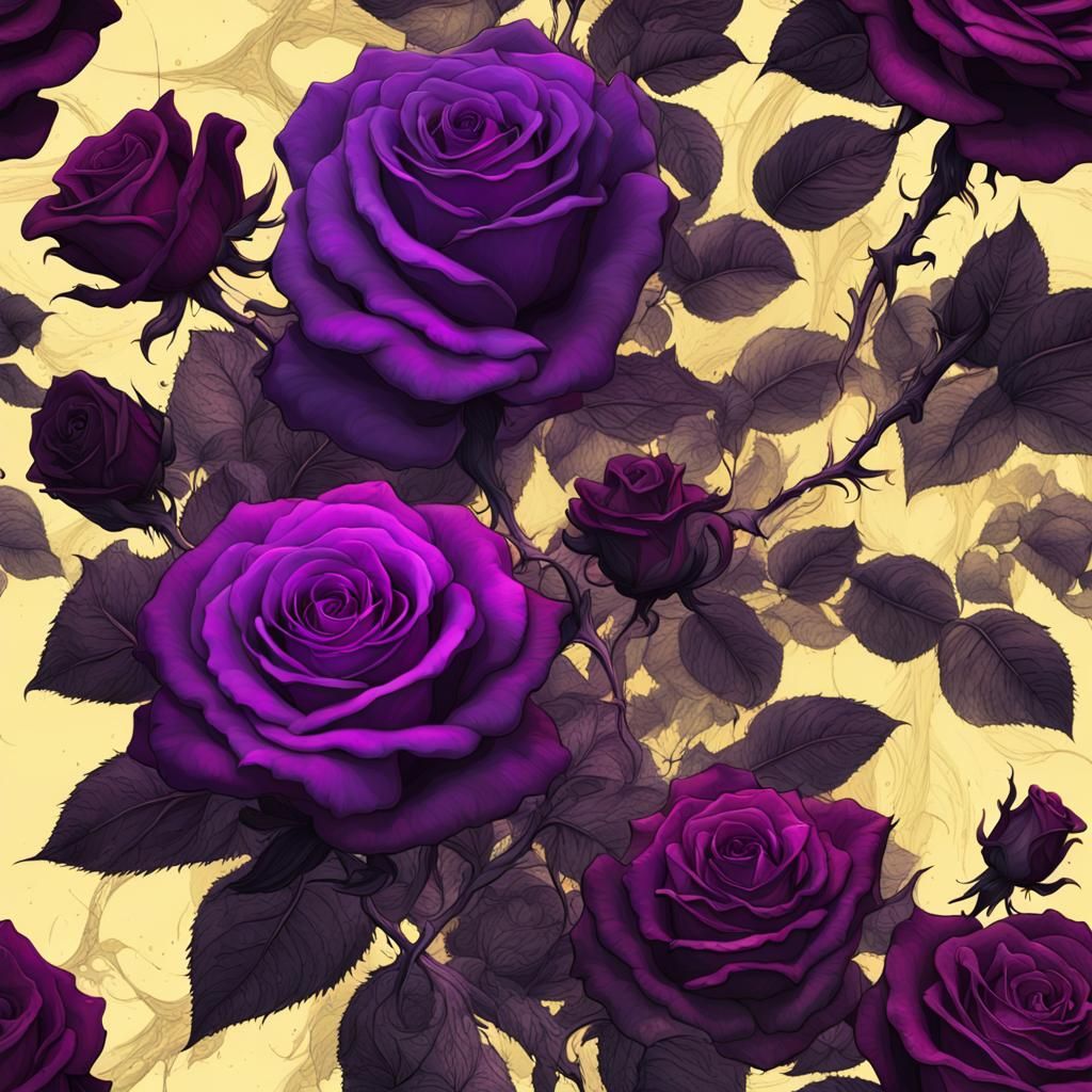 Grunge Black Rose Heart: Dark Fantasy Art