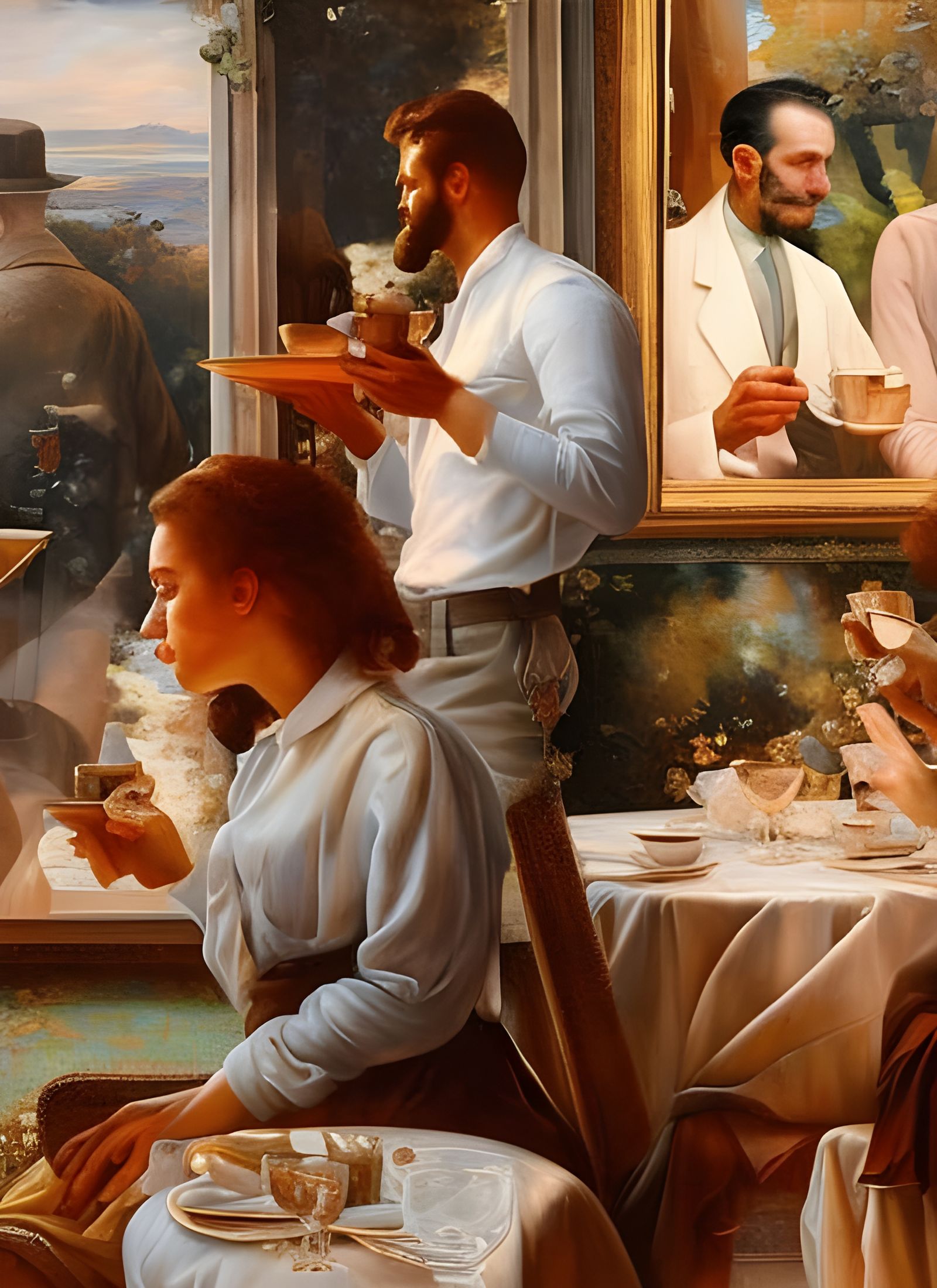 Cafe Scene: Photorealistic Portrait in 8K