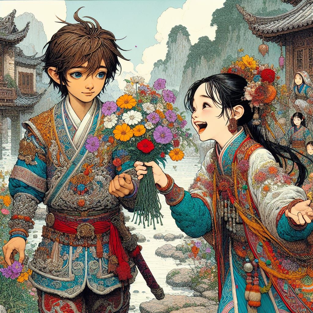 East Meets Fantasy in Vibrant Wildflower Gift