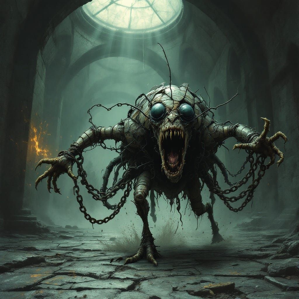 Grotesque Cricket-Camel Hybrid Escapes Ominous Lab