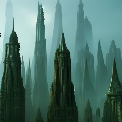 Tree Skyscrapers: Epic Cinematic Digital Painting