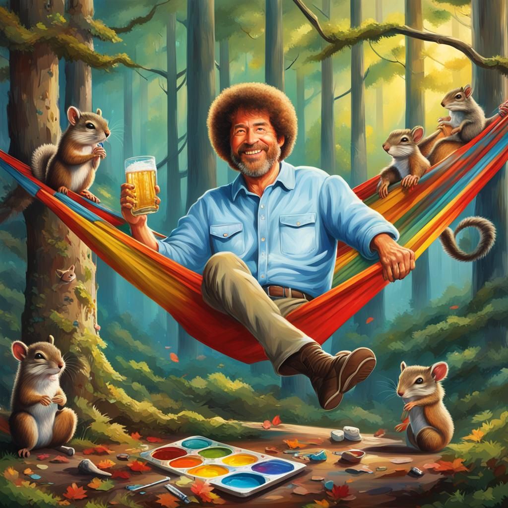 Bob Ross taking a break