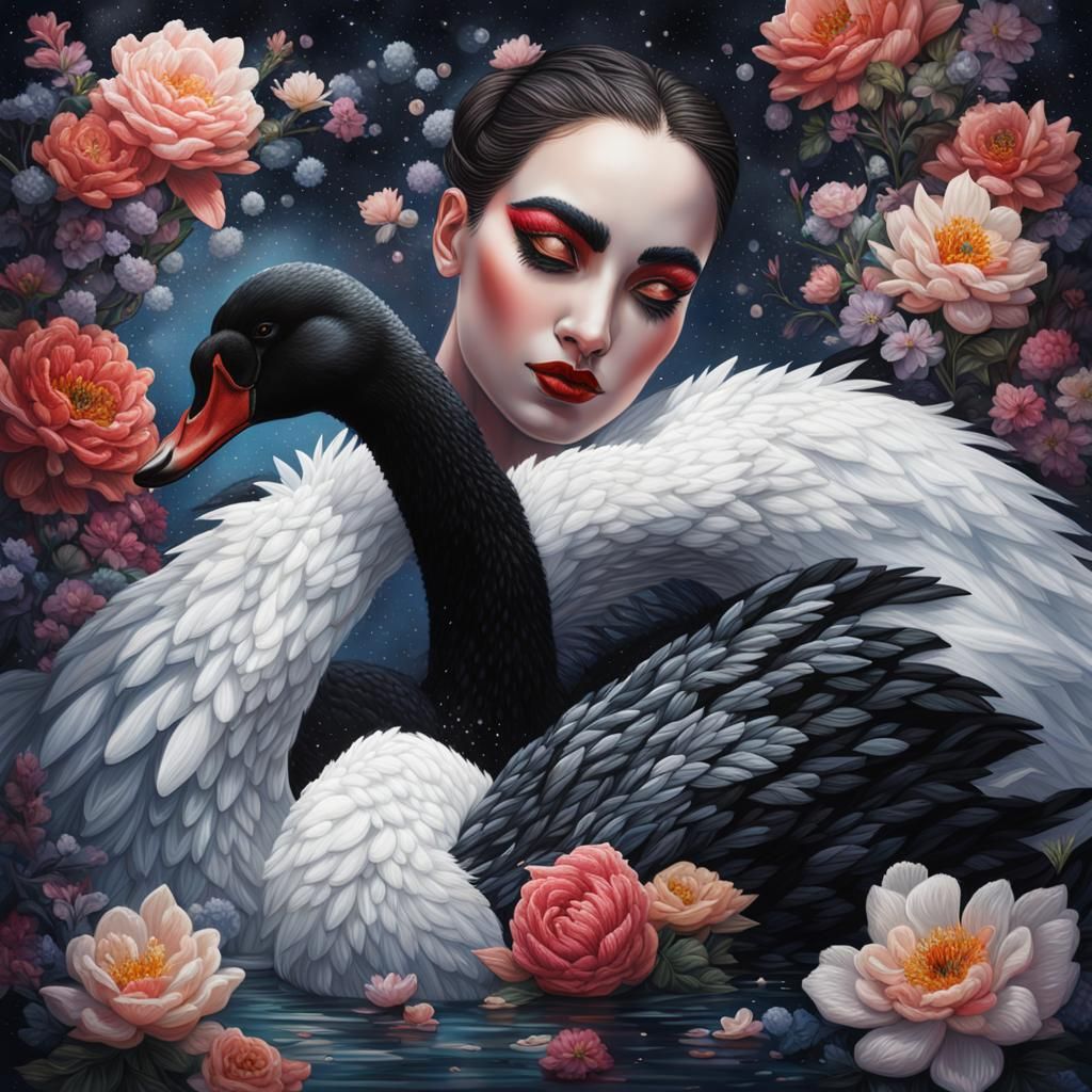 Black Swan and White Swan Collision in Spring