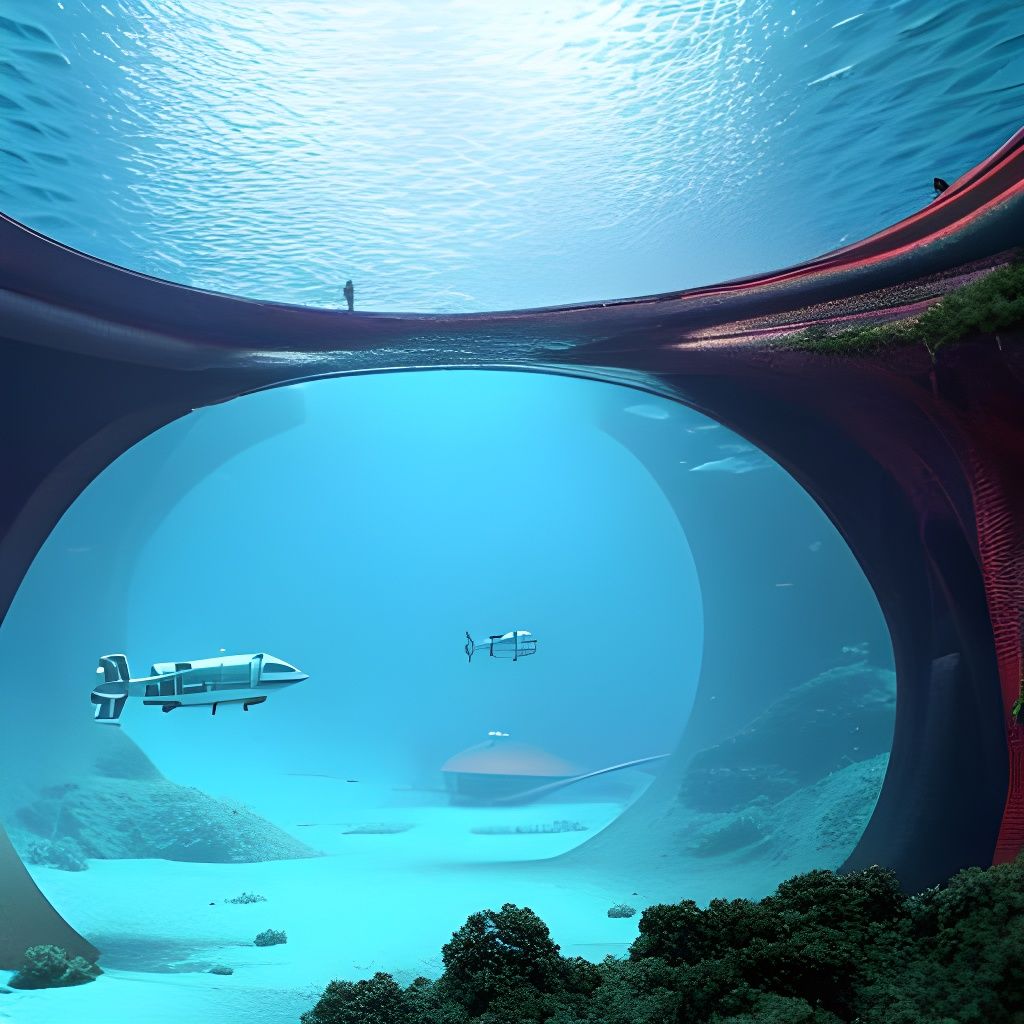 Submarine Voyage: Hyperdetailed Retrofuturist Concept Art