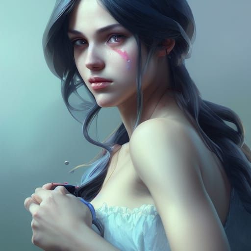 Detailed Portrait of a Gamer Girl in Volumetric Lighting