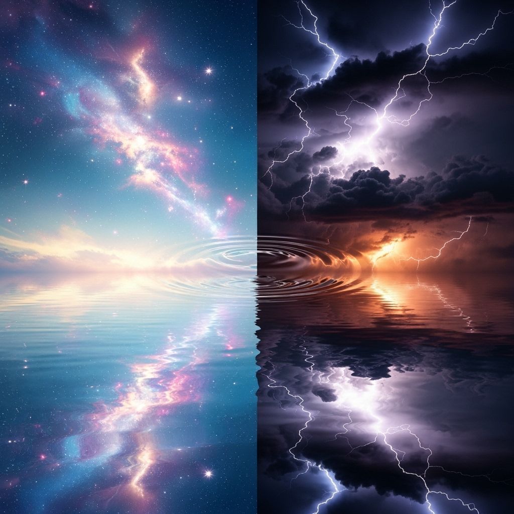 Serene Galaxy Meets Cosmic Storm in Digital Painting