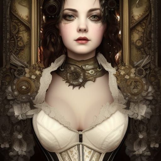Victorian Steampunk Corset in Hyperrealistic 3D