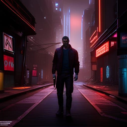 Neon Back Alley: Cyberpunk Homeless Youth in 8K