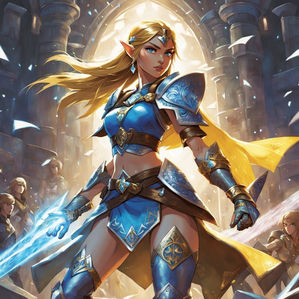 Sleek Princess Zelda Stands Confident in Arena as Hyrule's C...
