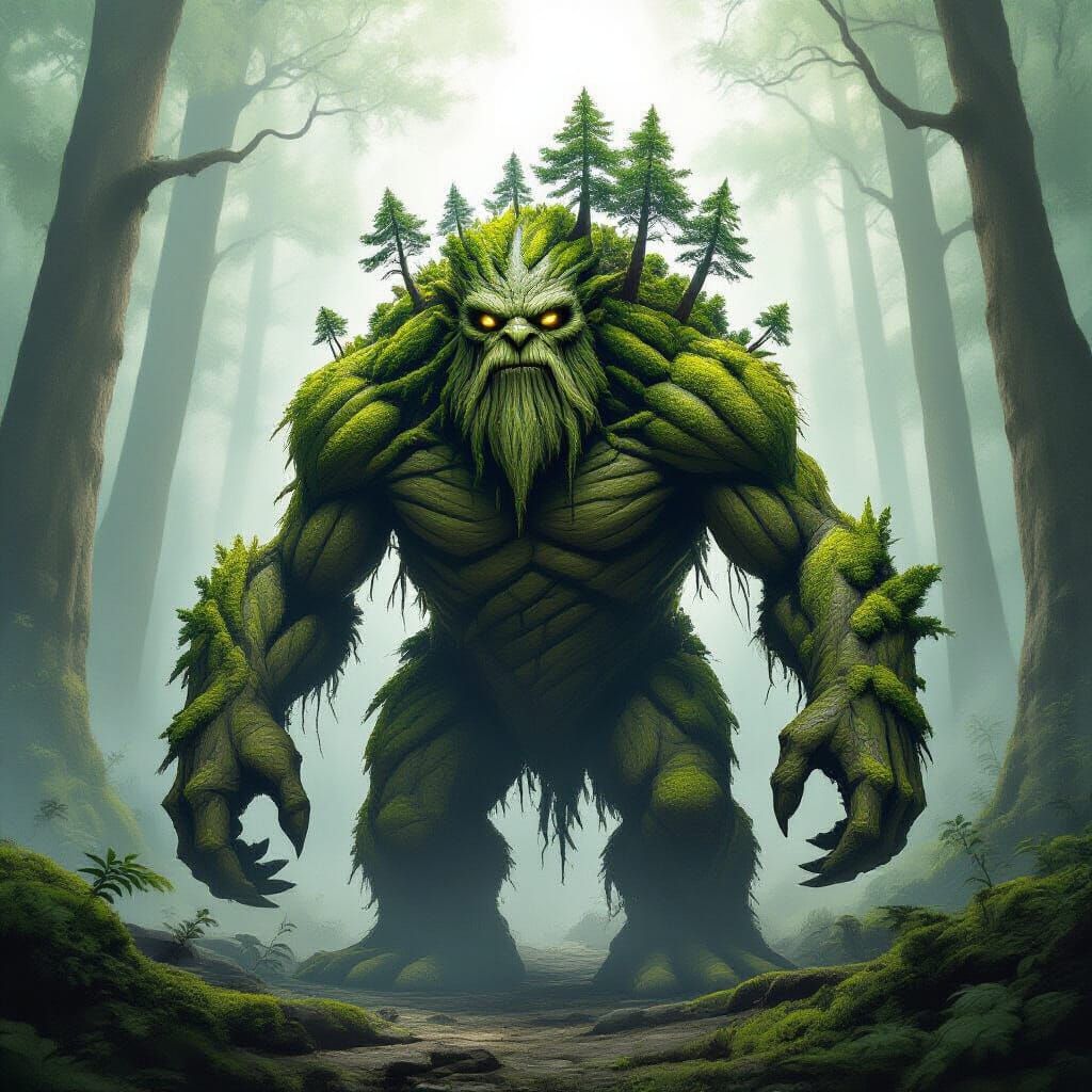 Moss Golem: Forest Creature of Stone and Root