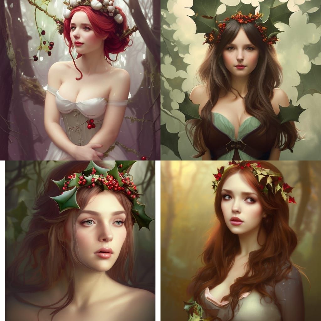 Holly Egirl Portrait in Hyperdetailed Style