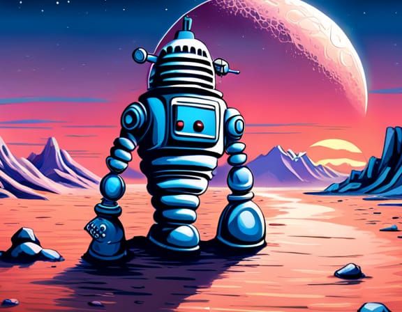 Robby the Robot on Alien Planet