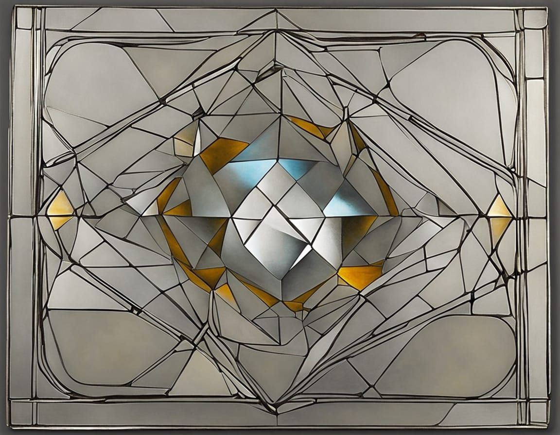 defying laws of geometry resined acrylic picotee  darkkhaki ...