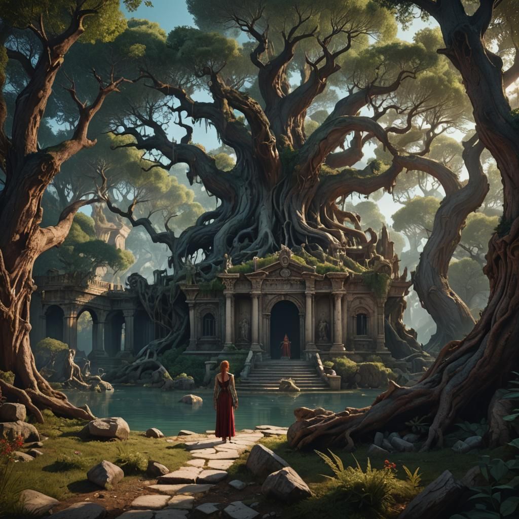 Lethe in Hades' Underworld: Fantasy Concept Art