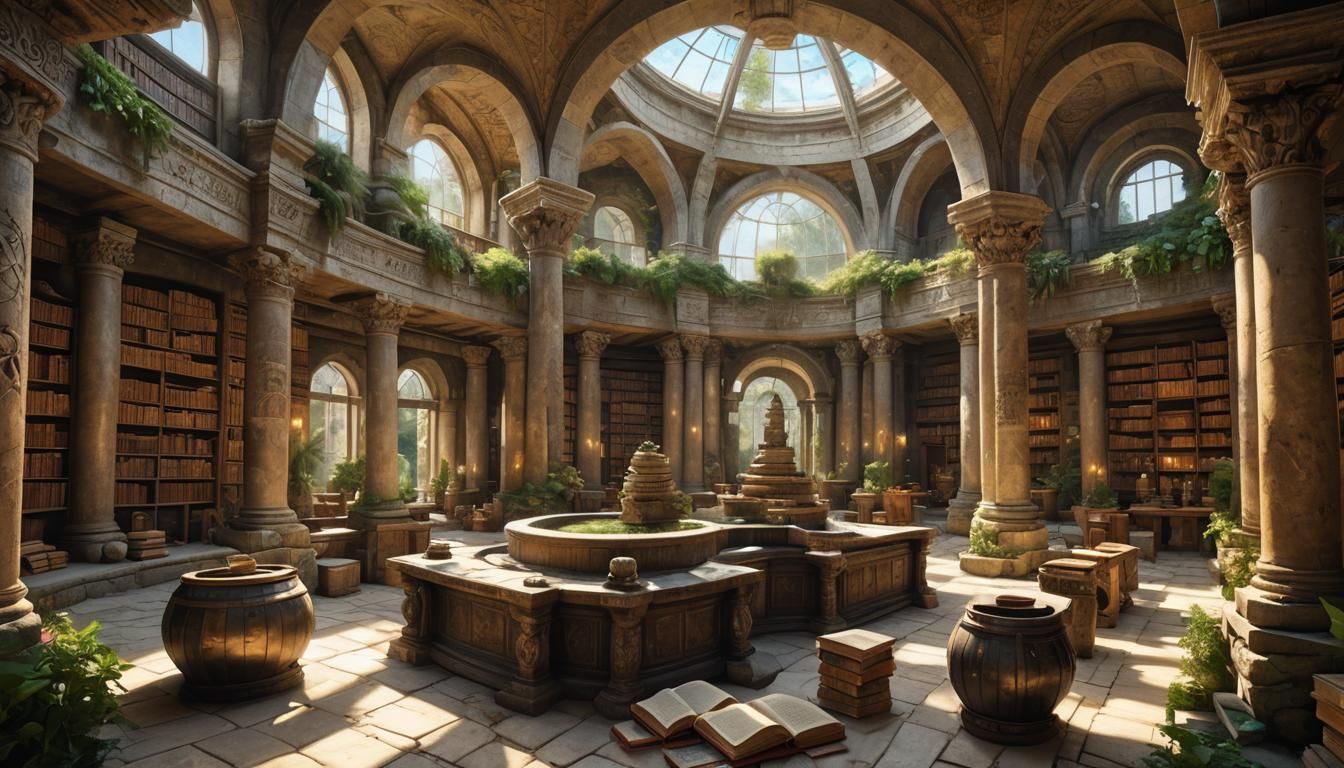 The Grand Ancient Library of Babylon