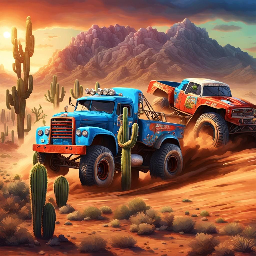 Desert Race at Sunrise: Matte Painting in Unreal Engine