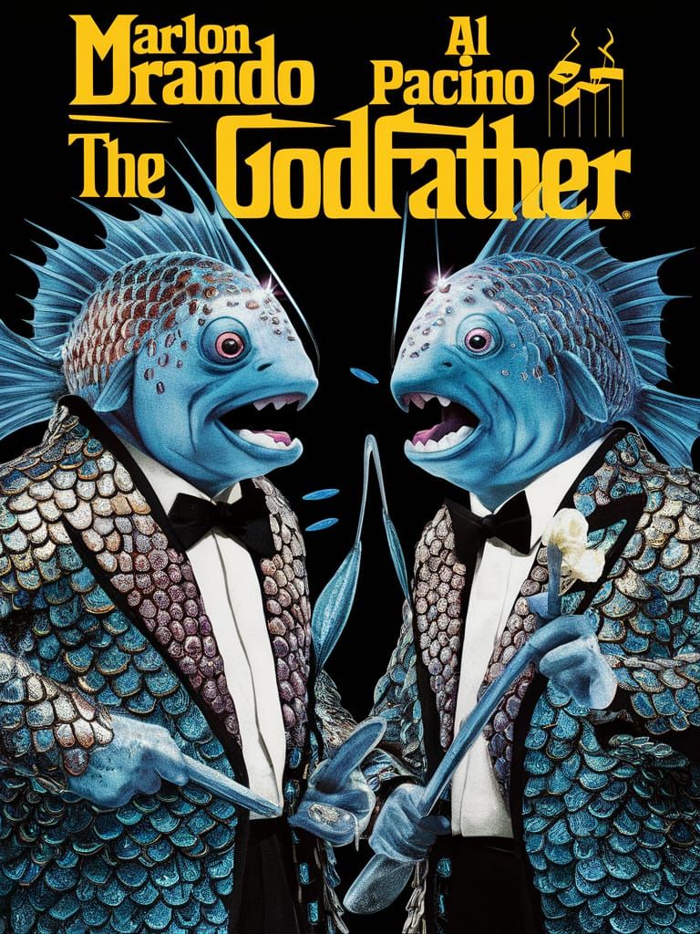 Movie poster The Codfather, Marlon Brando and Al Pacino