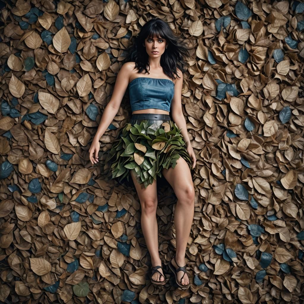 Hyperrealistic Woman in Primitive Attire