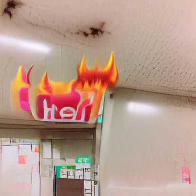 Infernal Landscape Generated from Simple Prompt