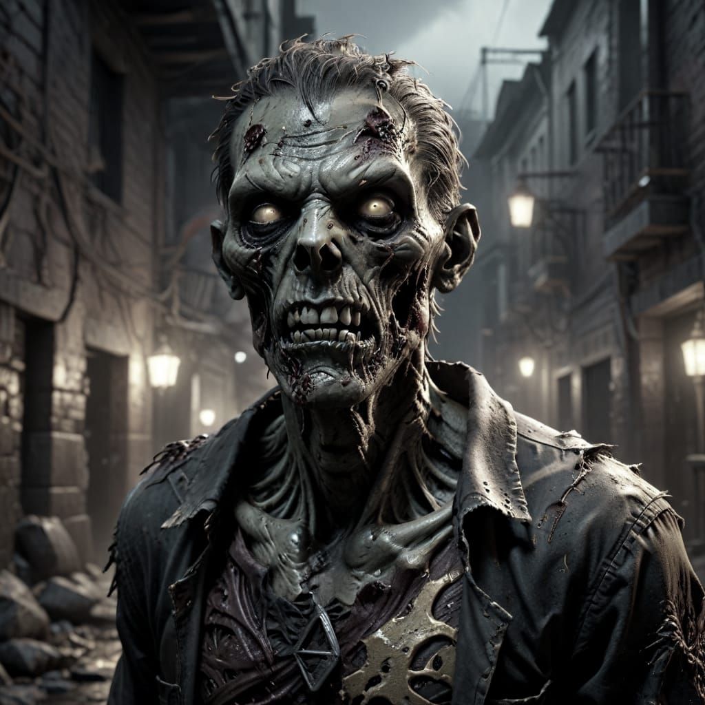 Zombie Lovers: Detailed Matte Painting in 8K