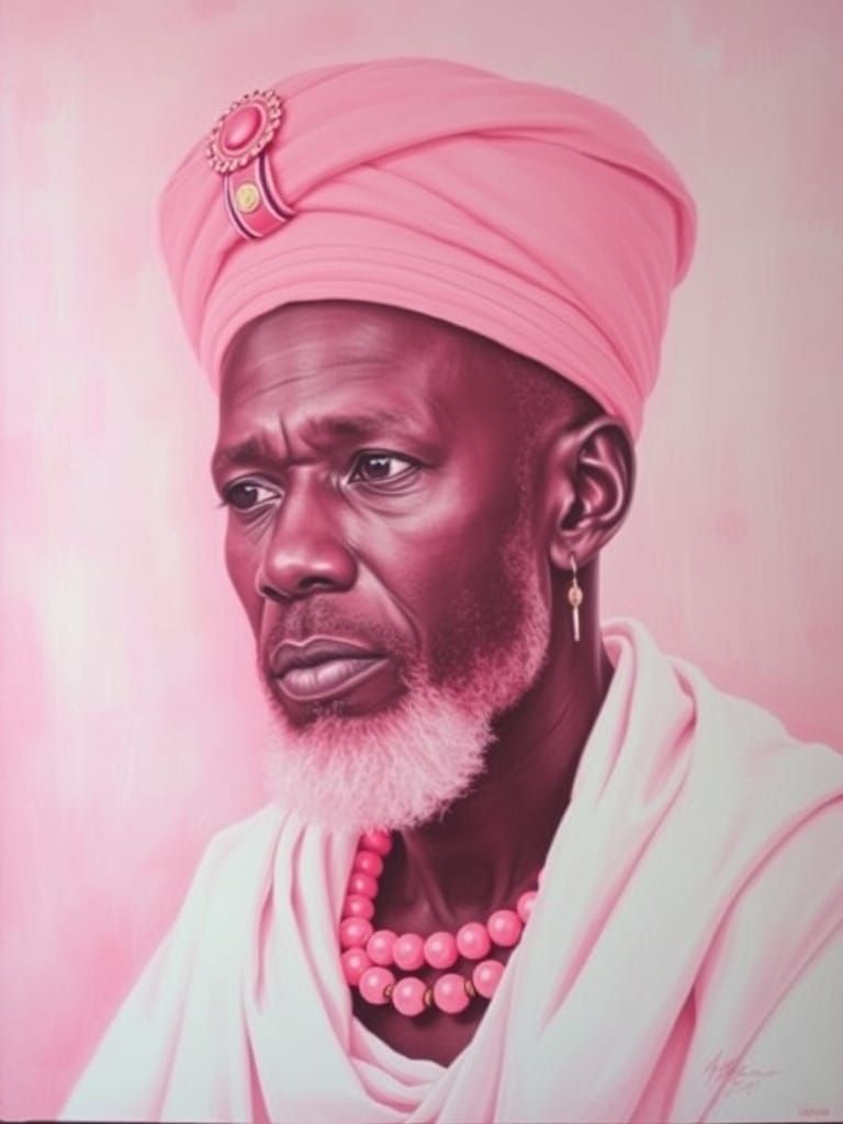 A Modern African King in Warm Monochromatic Hues