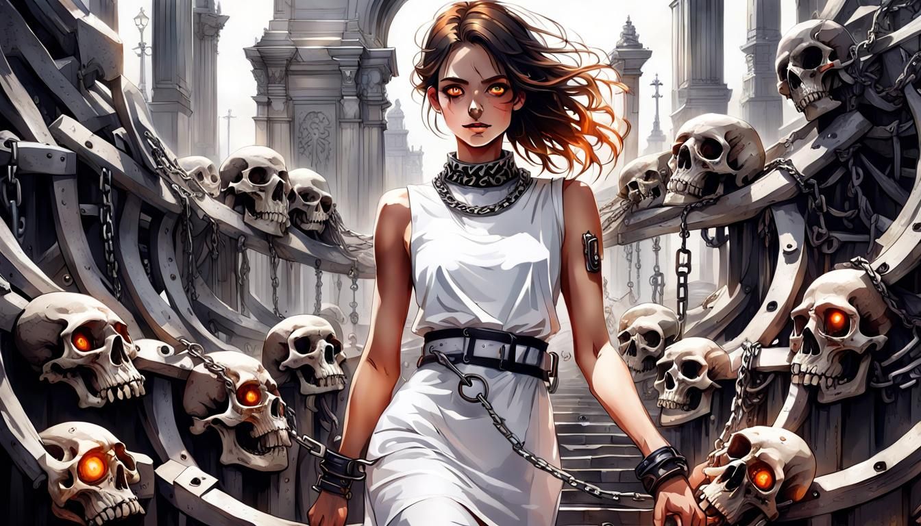 Girl with Chains: Hyperrealistic Artgerm Style Portrait