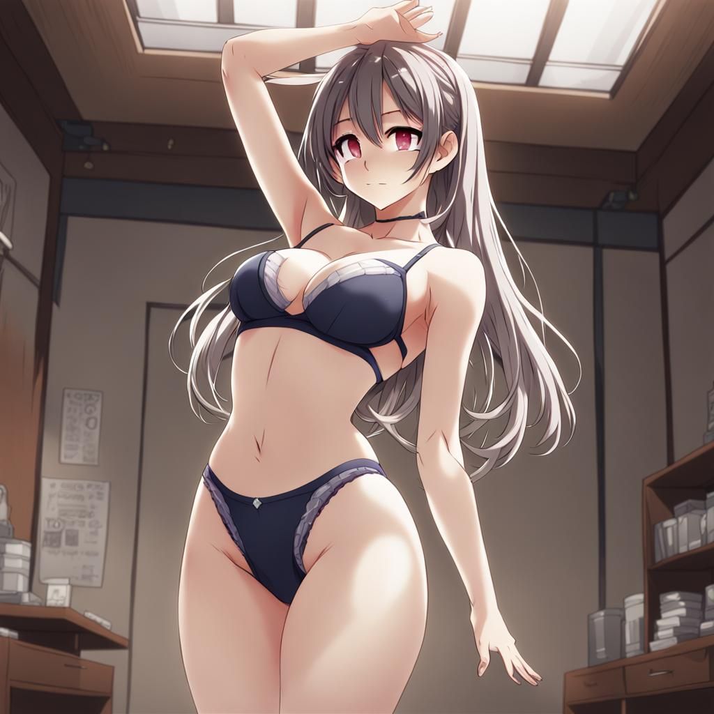 Cute Anime Girl Dancing in Manga Key Visual Style