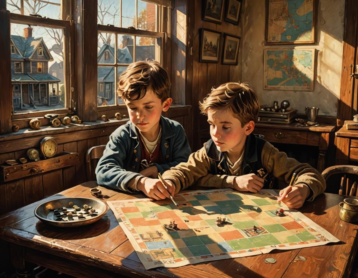 Children's Clubhouse: 1930s Brooklyn in Impressionist Style