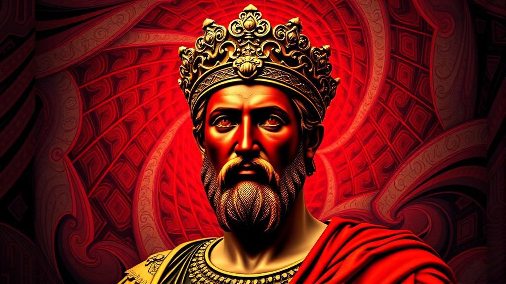 Psychedelic Julius Caesar in Art Nouveau Style