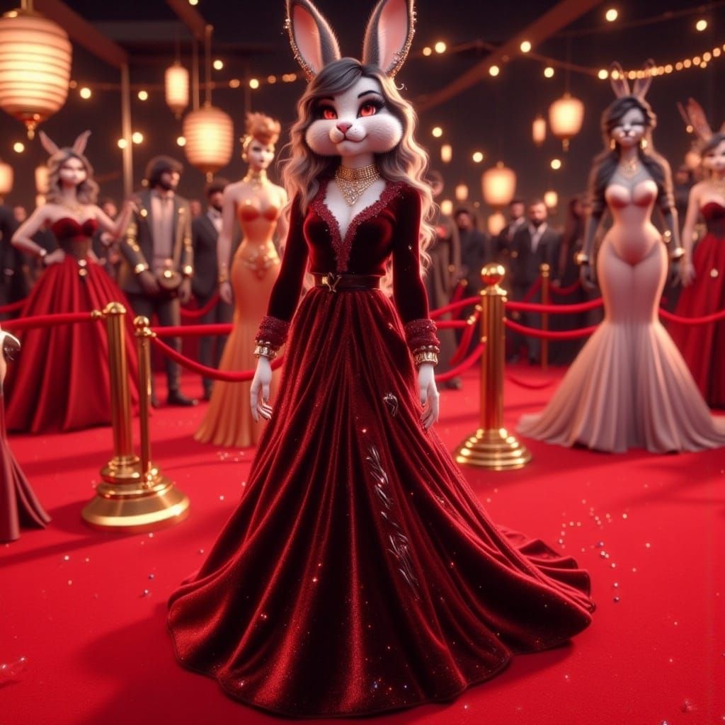 Bunny Movie Star on the Red Carpet