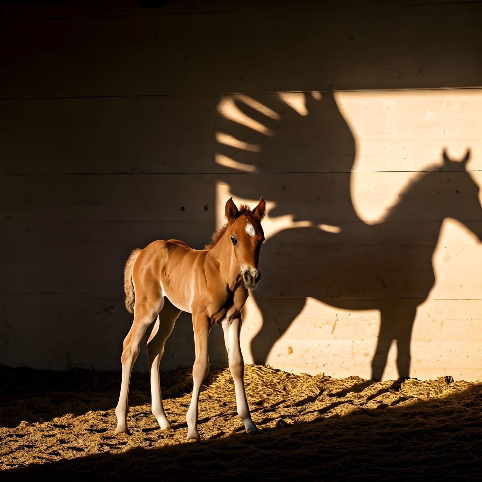 Young Foal with Wings of Dreams