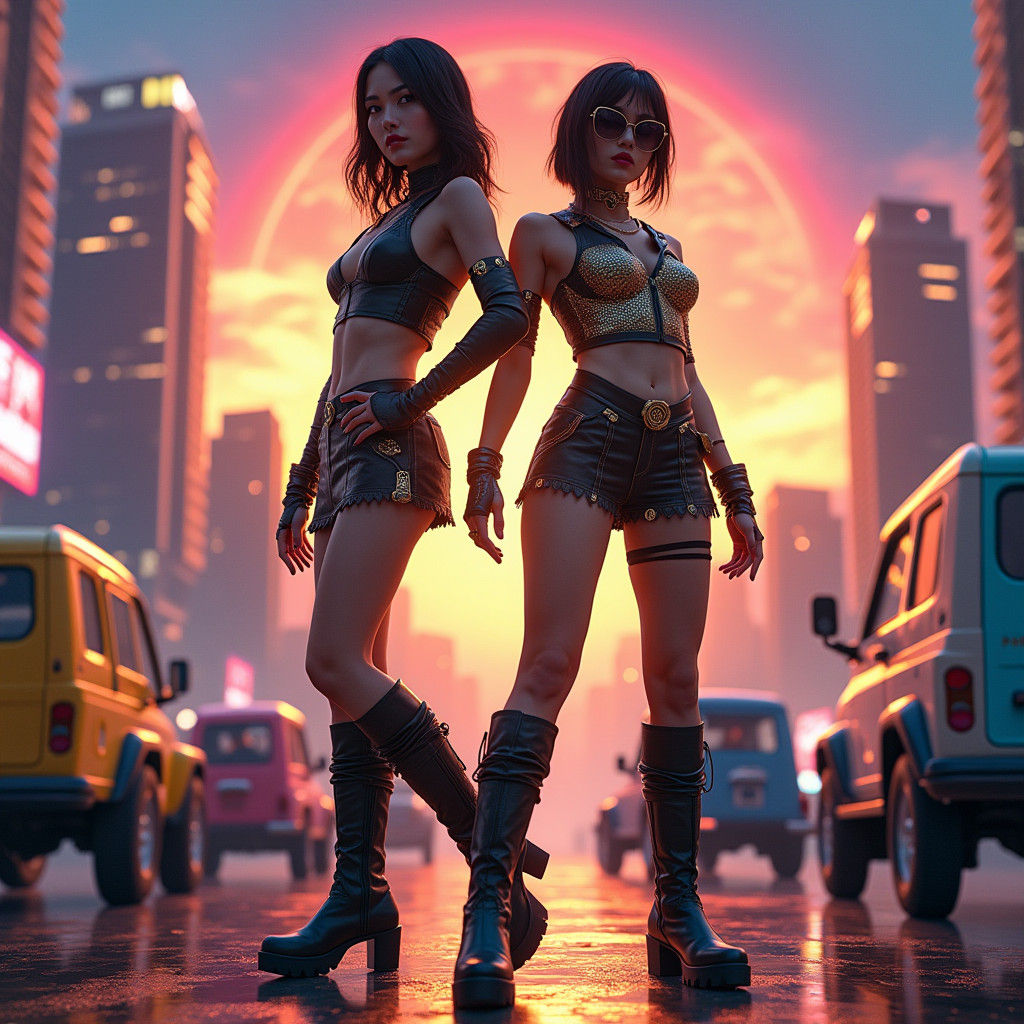 Futuristic Filipiniana Punk Rock Sci-Fi Cityscape