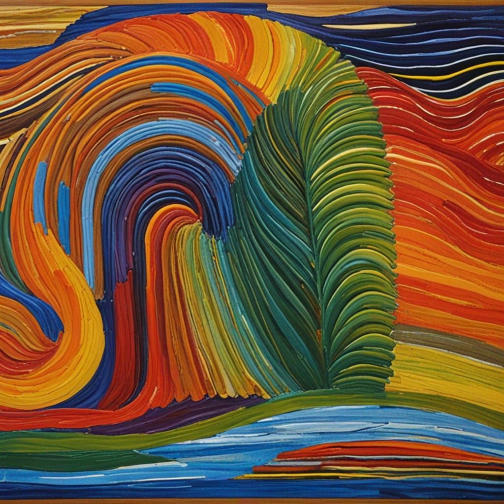 A Vibrant Digital Artwork Depicting Intense Emotion