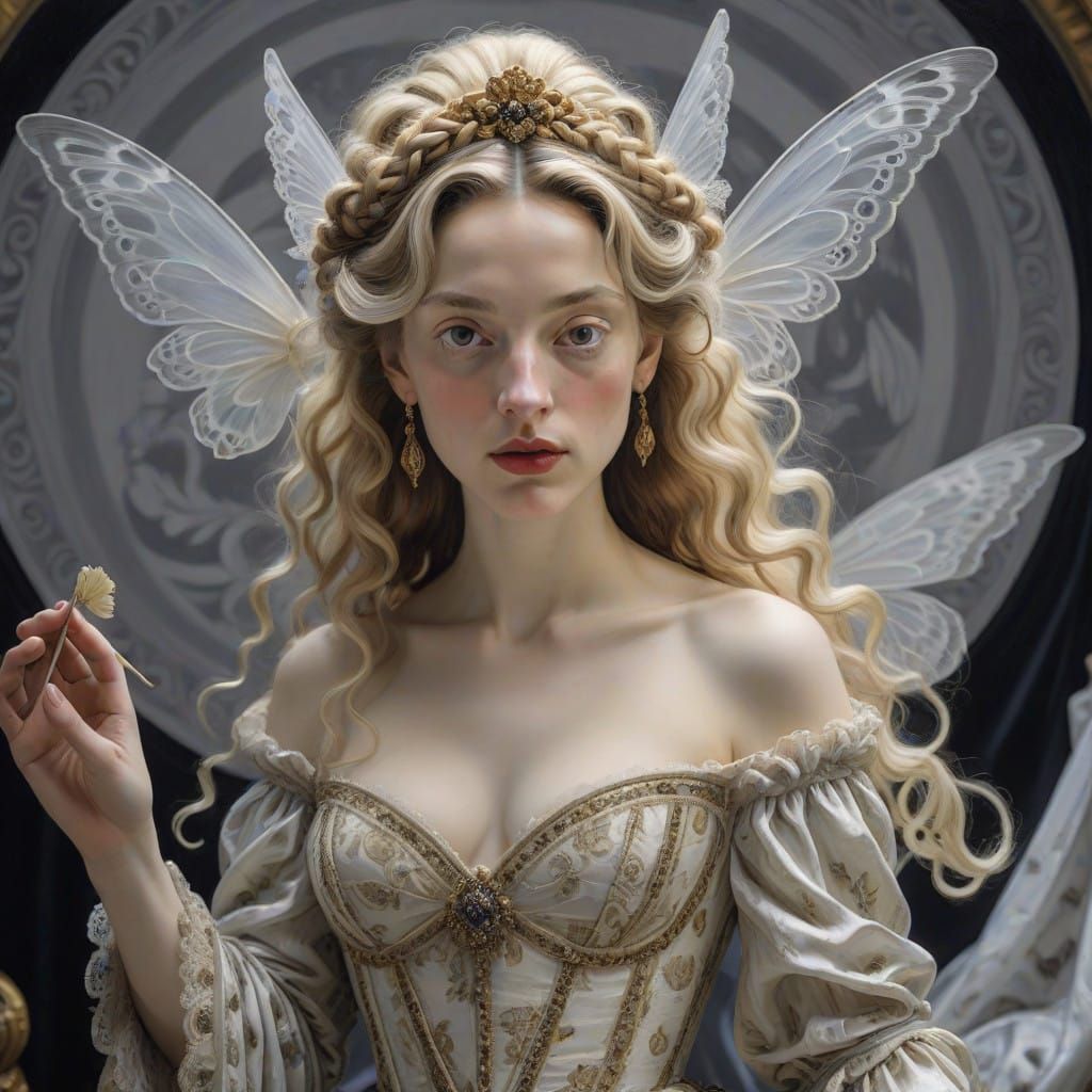 Elegant Baroque Noblewoman in Ornate Chamber