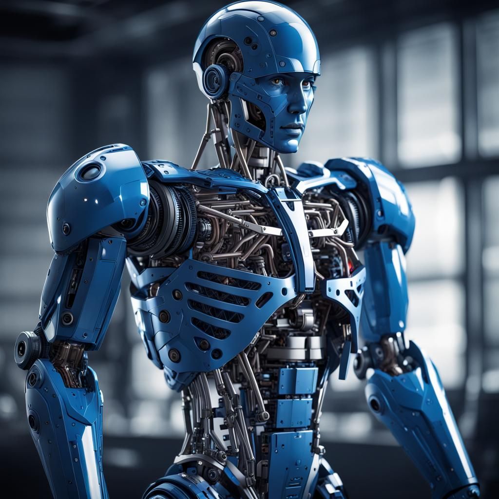 Android Body Blueprint in Hyperrealistic Style