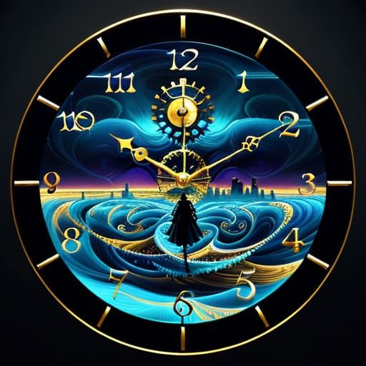 Clockwork Dreamscape: Abstract Expressionist Concept Art