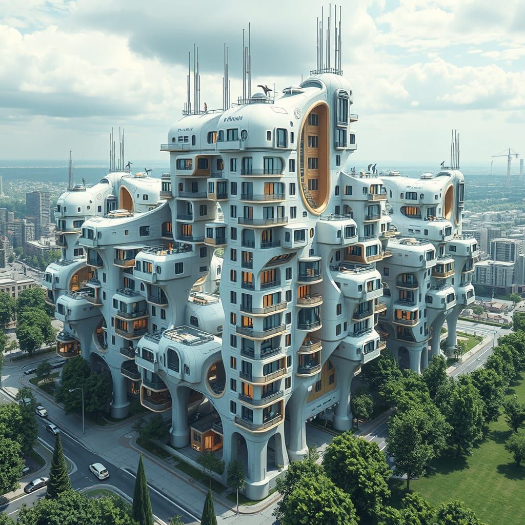 Sustainable Futuristic Megastructures Rise Above Urban Skies