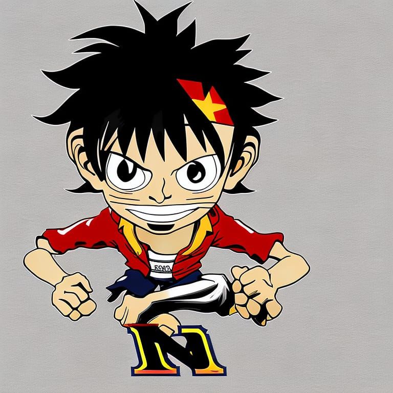 Monkey D. Luffy Liverpool Club Logo in Vector Art