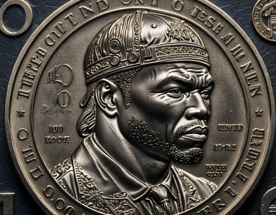 50 Cent Coin Featuring a Rap Artist