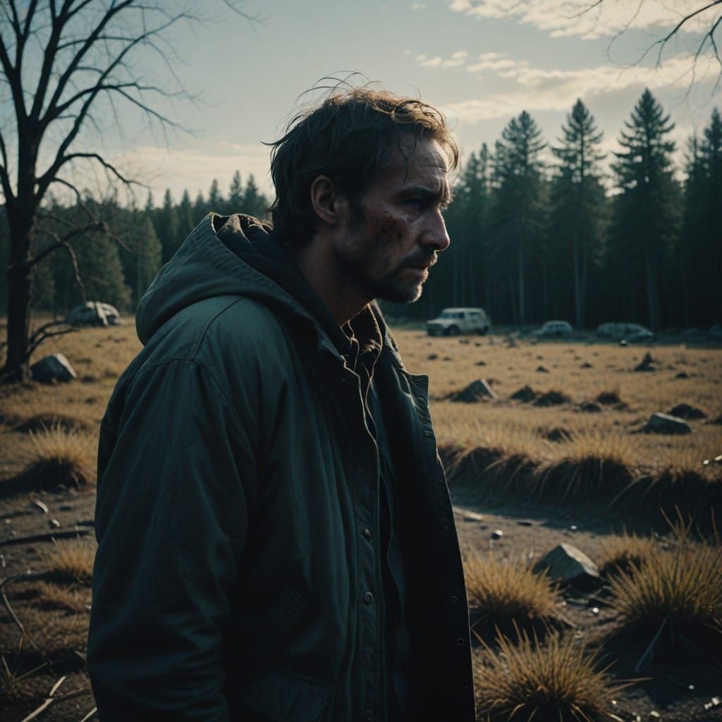 Inward struggle of grief in a lonely person