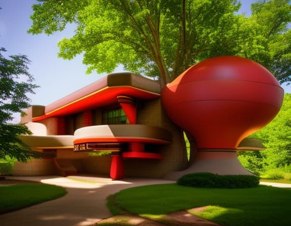 Frank Lloyd Wright Inspired Futuristic Home