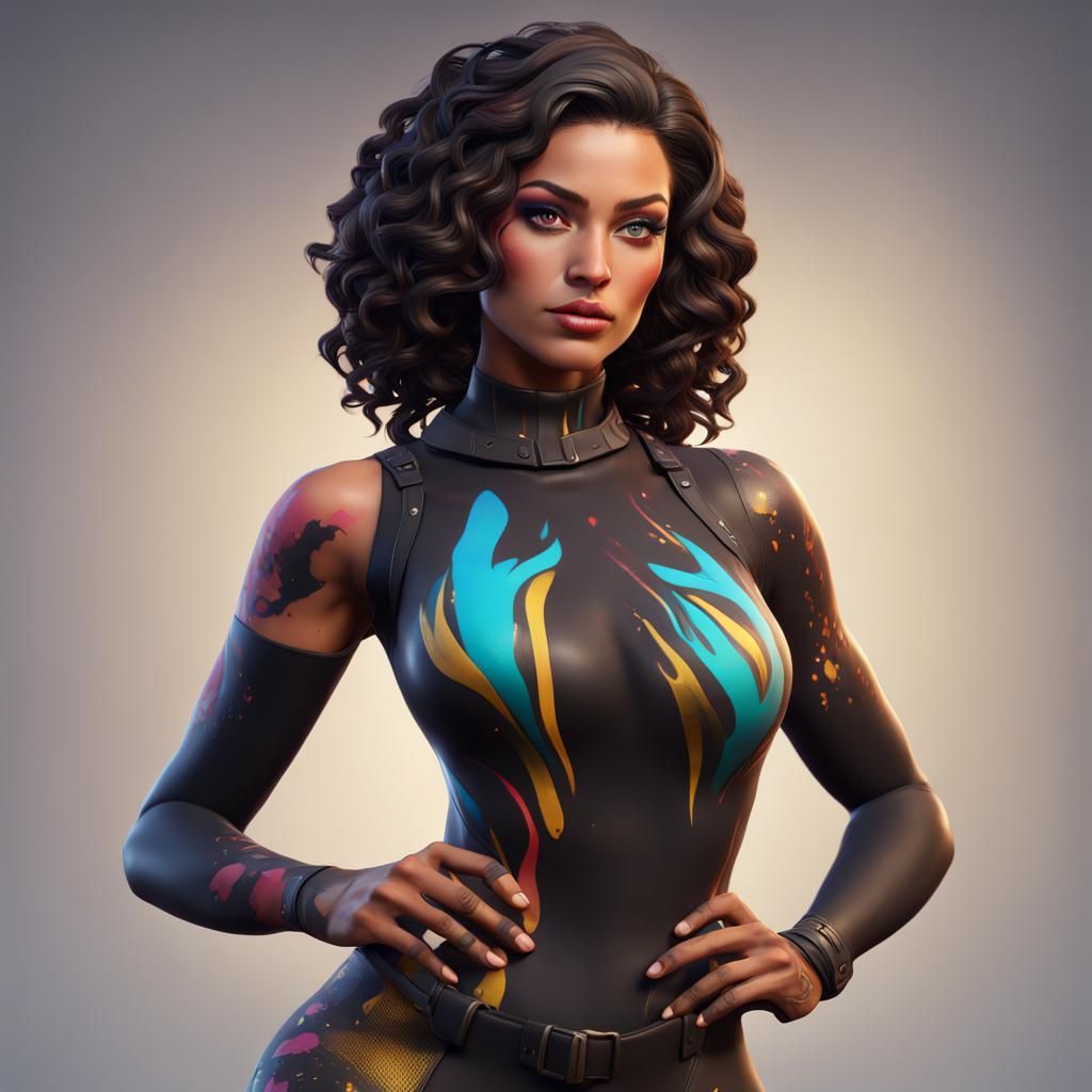 Latina Woman Fortnite Skin Concept Art