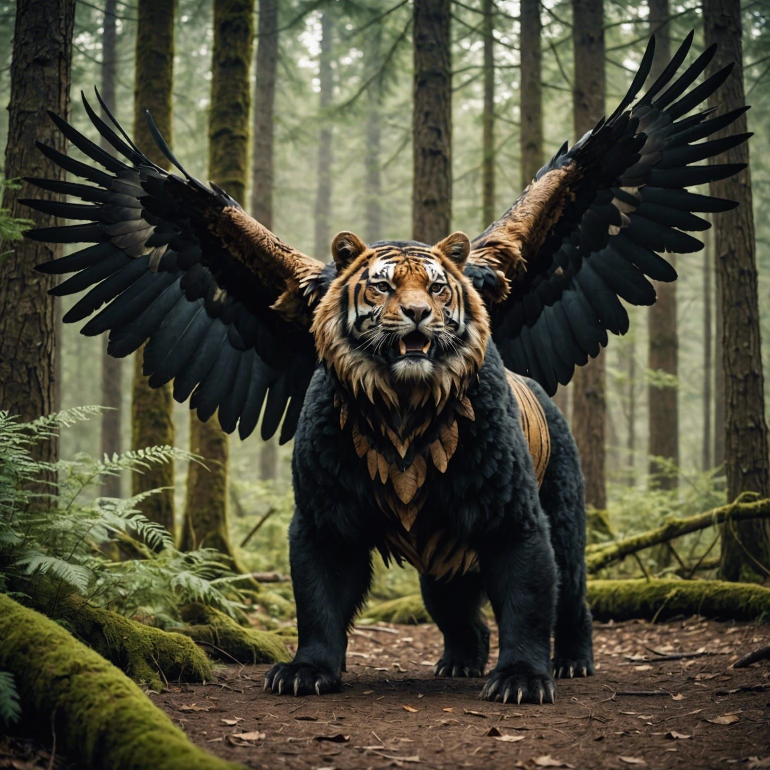 Eagle bear tiger
