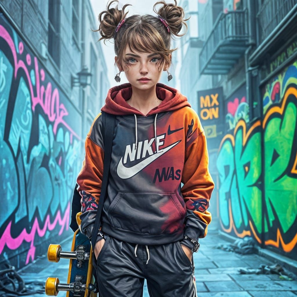 Stylish Avatar Design with Nike Hoodie and Dunks