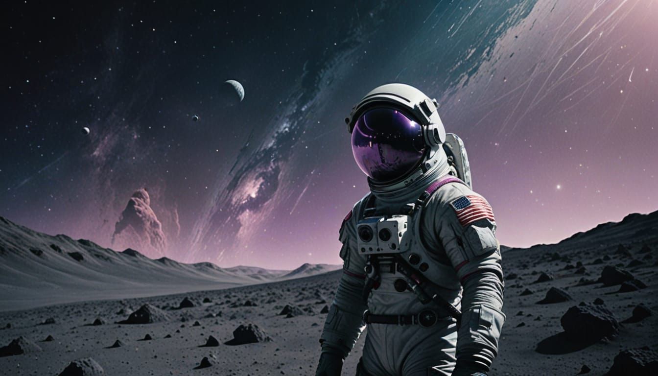 Lonely Astronaut Adrift in Vast Dystopian Space