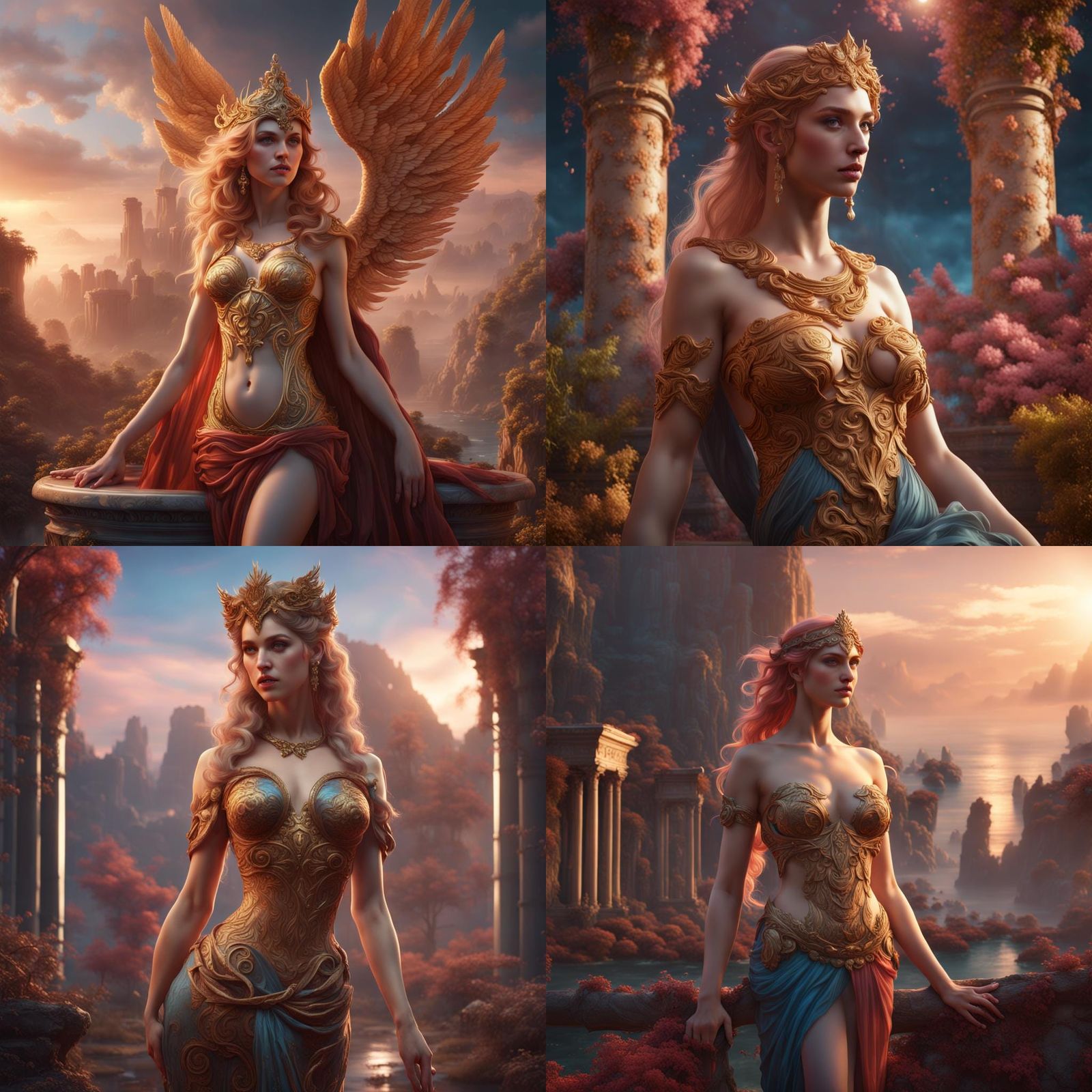 Aphrodite's Beauty Displayed: Fantasy Concept Art