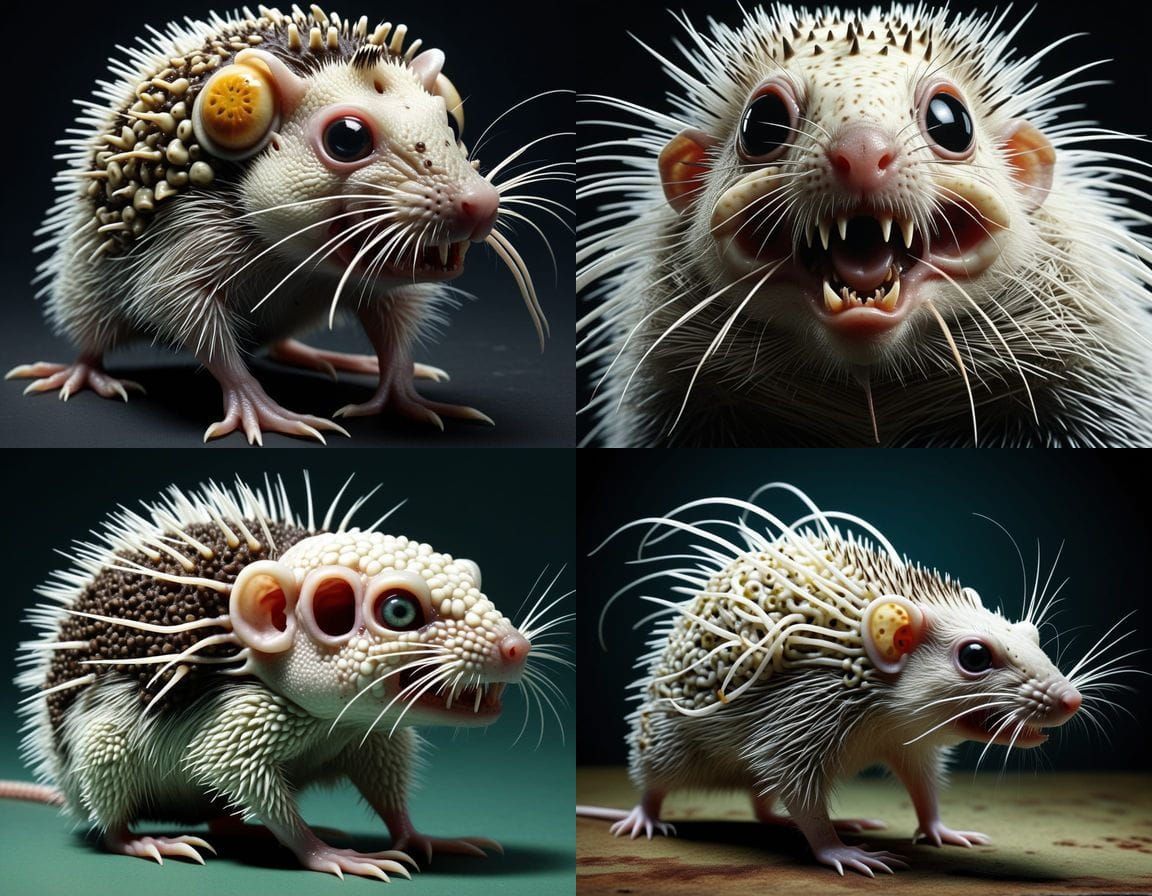 Horrific Porcupine Rat Homunculus Vivisection Mutant