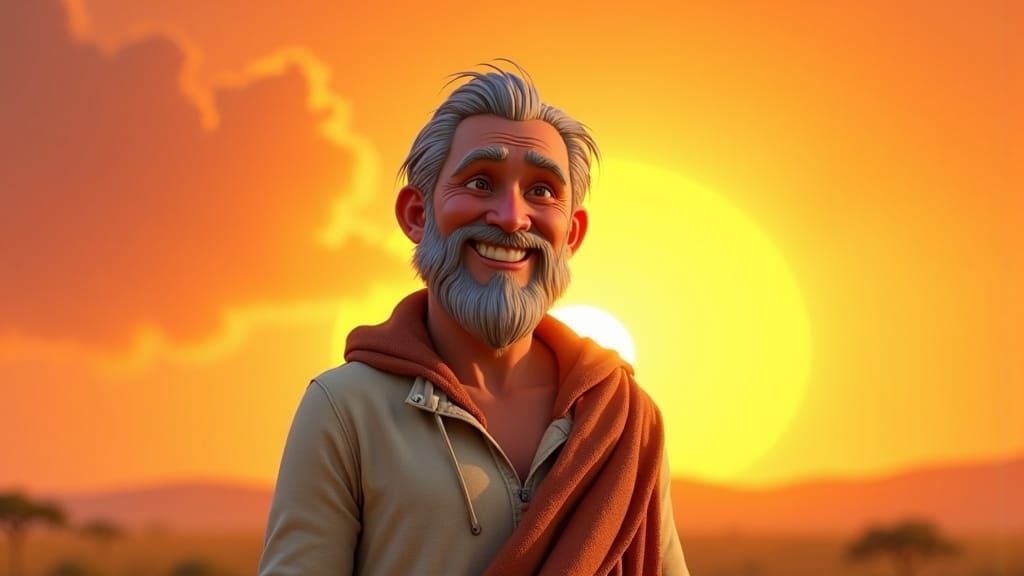 Ana, Noah's Wife: Pixar-Inspired 3D Render