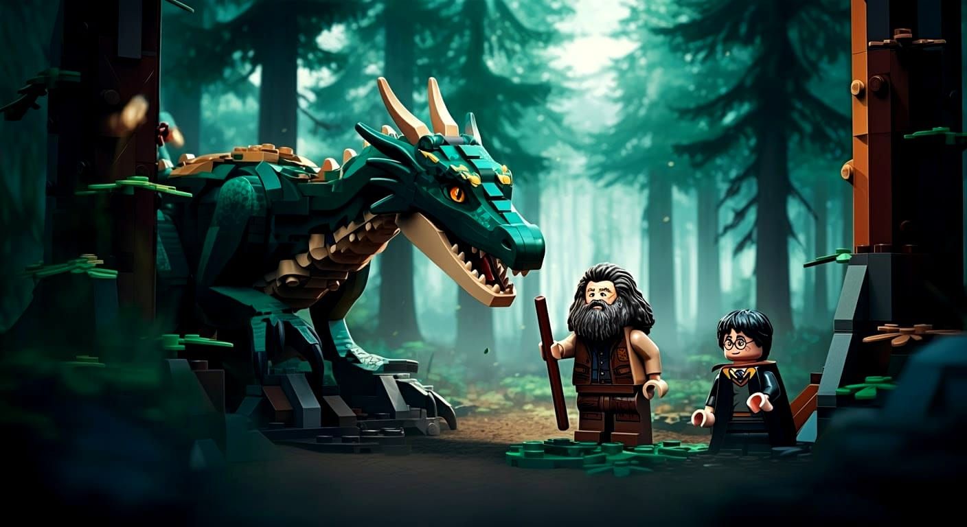 Harry Potter Lego Art in Vibrant Anime Style