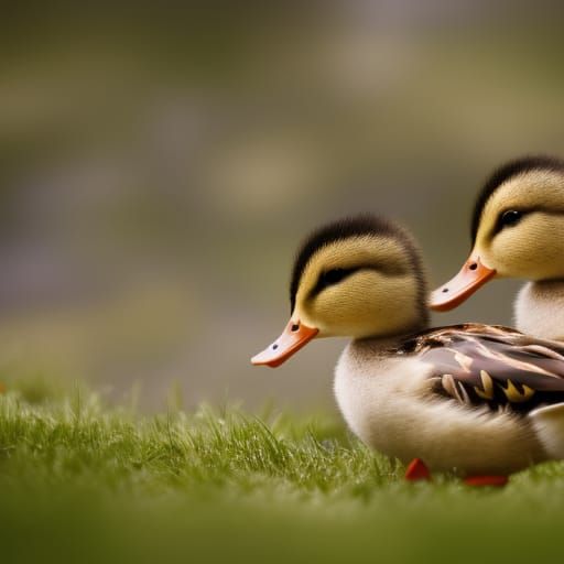 Two Ducks in Natural Light Photography